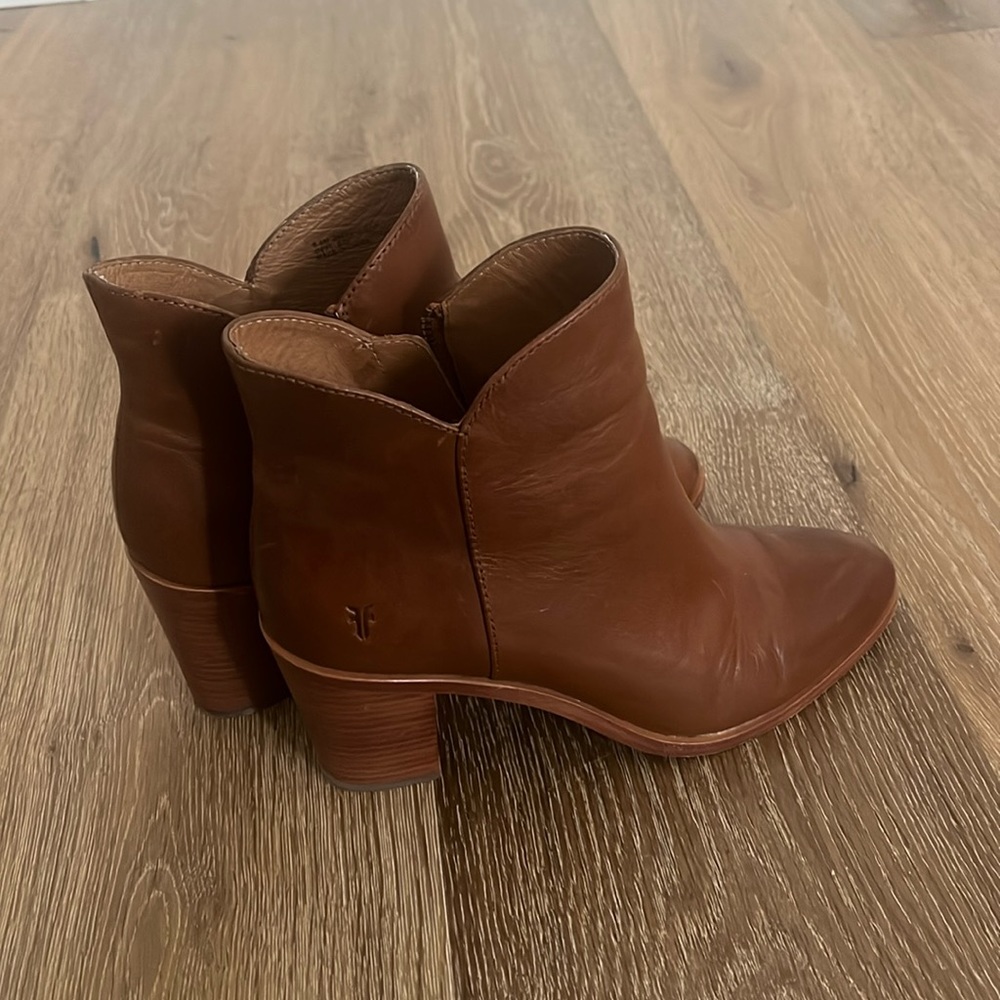 Frye Tan Booties